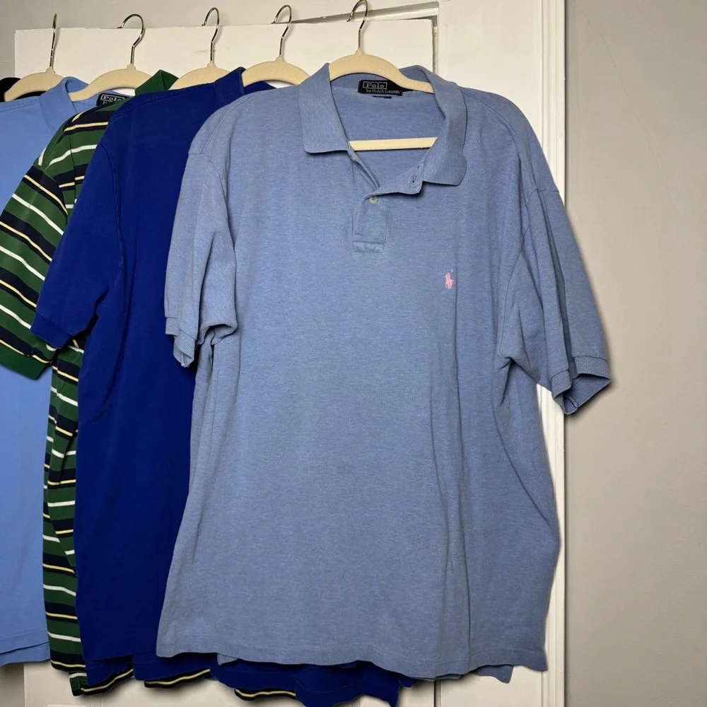 Polo by Ralph Lauren Classic Fit 100% Cotton Shirts Bundle of Six Polos XXL